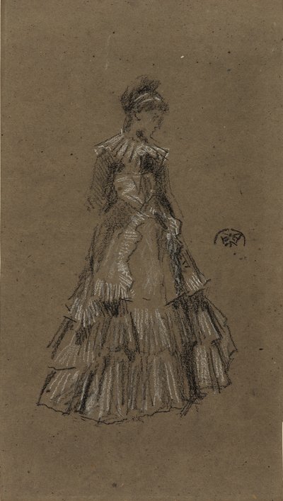 Standing Woman in Flounced Dress, c.1873-75 by James Abbott McNeill Whistler
